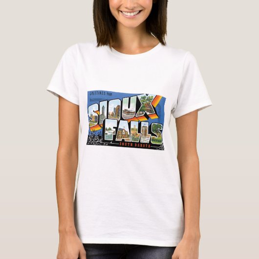 T-shirt Salutations de Sioux Falls, le Dakota du Sud ! (Devant)