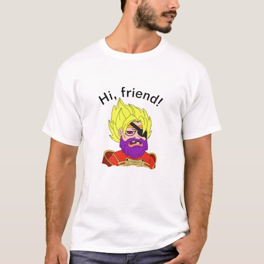 T-shirt Salutations d'un pirate (Devant)