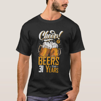 T-shirt Salutations Et Bières À 31 Ans 31E Anniversaire Dr