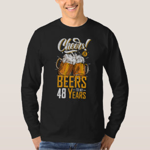 T-shirt Salutations Et Bières À 48 Ans 48E Anniversaire Dr