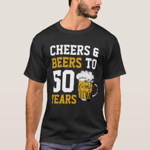 T-shirt Salutations et bières à 50 ans 50e anniversaire