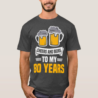 T-shirt Salutations Et Bières À 80 Ans 80ème anniversaire