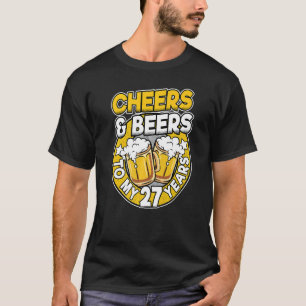 T-shirt Salutations Et Bières À Mes 27 Ans Bière Hommes 27