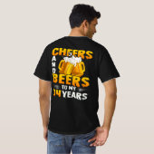 T-shirt Salutations Et Bières À Mes 34 Ans 34e Cadeau (Dos entier)