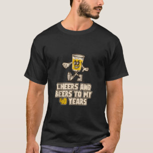 T-shirt Salutations et bières à mes 40 ans drôle Bière Bir