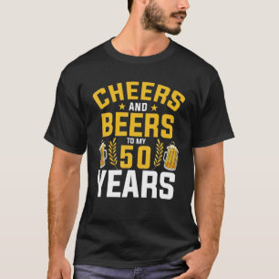 T-shirt Salutations Et Bières À Mes 50 Ans - 50E Anniversa