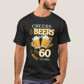 T-shirt Salutations Et Bières À Mes 60 Ans 60E Anniversair (Devant)