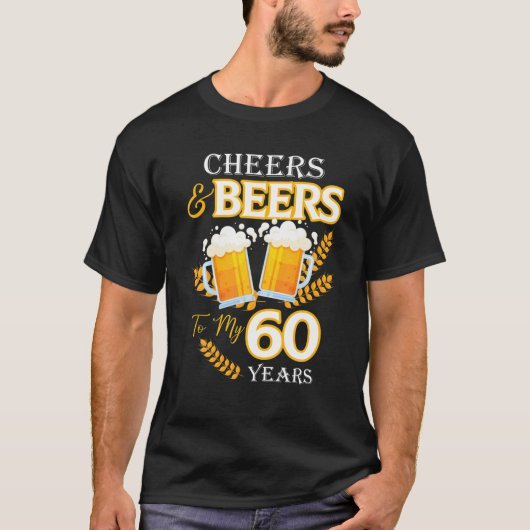 T-shirt Salutations Et Bières À Mes 60 Ans 60E Anniversair (Devant)