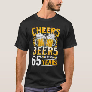 T-shirt Salutations Et Bières À Mes 65 Ans 65E Cadeau