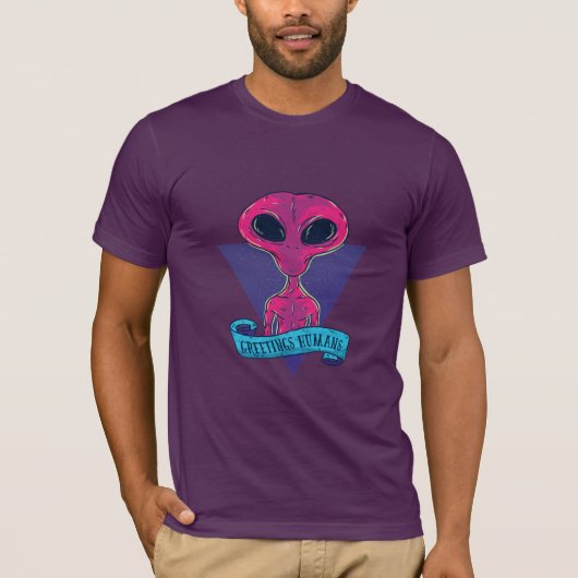 T-shirt Salutations Humains Alien (Devant)