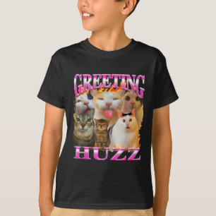 T-shirt Salutations Huzz Drôle Chat Mème Contrefaçon Graph