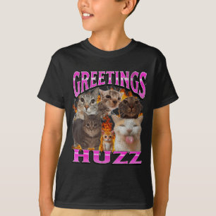 T-shirt Salutations Huzz Drôle Chat Mème Contrefaçon Graph