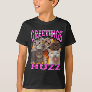 T-shirt Salutations Huzz Drôle Chat Mème Contrefaçon Graph