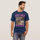 T-shirt Salutations Huzz Mème de Chat Drôle Contrefaçon Ho (Devant entier)