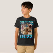 T-shirt Salutations Mèmes de Chat Huzz Drôle Amoureux de C (Devant entier)