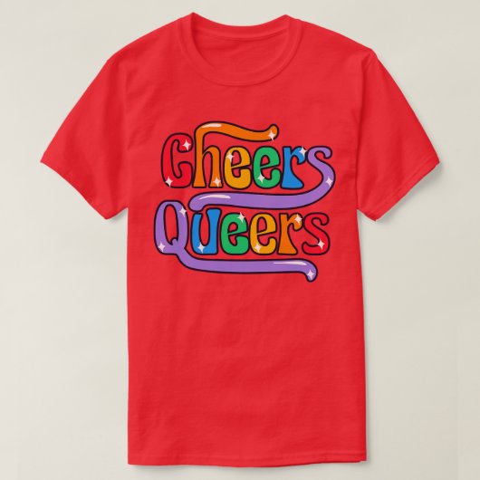 T-shirt Salutations Queers Funny Rainbow Pride LGBTQ (Design devant)