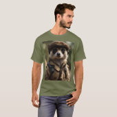 T-shirt Saluting Sylvester le Meerkat : Un conte d'ancien  (Devant entier)