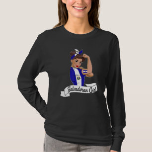 T-shirt Salvadoran Girl Women Maman Flag ADN El Salvador S
