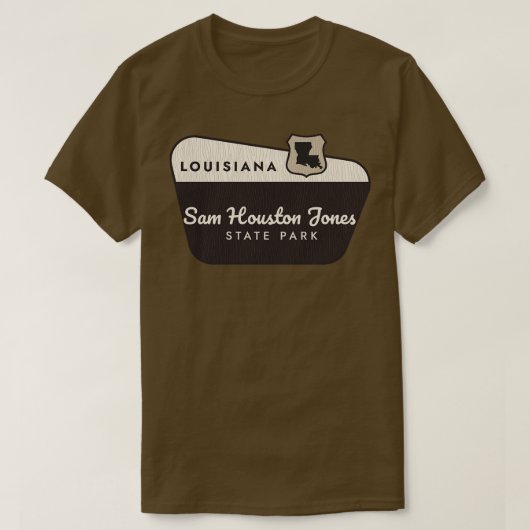T-shirt Sam Houston Jones State Park Affiche de bienvenue (Design devant)