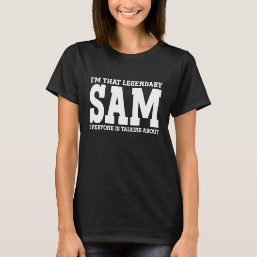 T-shirt Sam Nom personnel Sam (Devant)