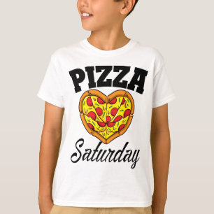 T-shirt Samedi Pizza Night Drôle Pizza Lover Restauration 