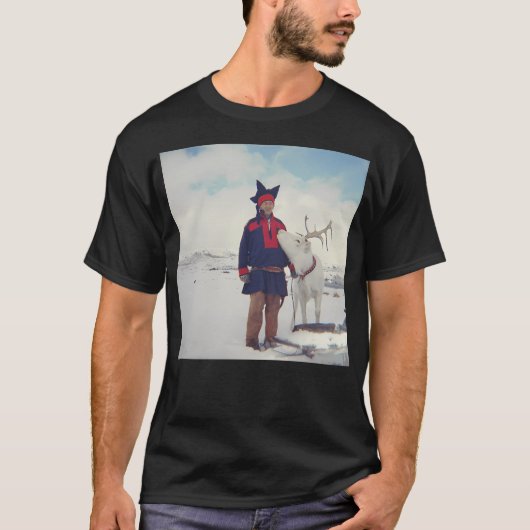 T-shirt Sami Et Reindee Sur Magerya Norvège (Devant)