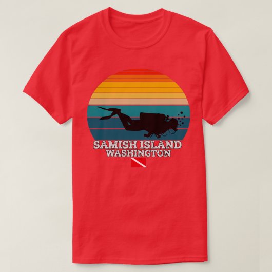 T-shirt Samish Island US Island Plongée sous-marine (Design devant)