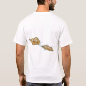 T-Shirt Samoa Drapeau + Carte + Texte (Dos)