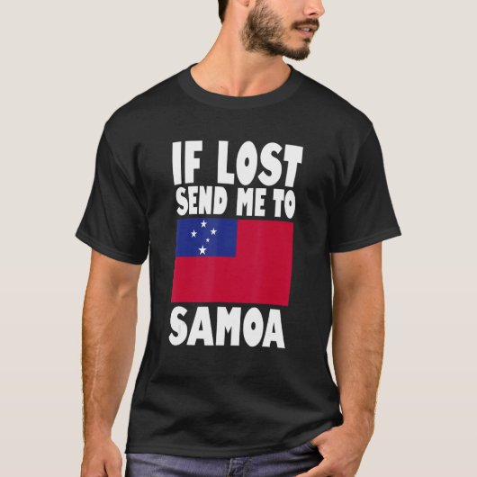 T-shirt Samoa Drapeau Design Si perdu envoyez-moi à Samoa (Devant)
