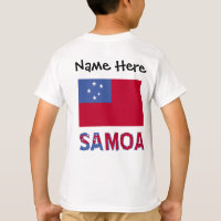 Samoa et Samoan Drapeau avec votre nom