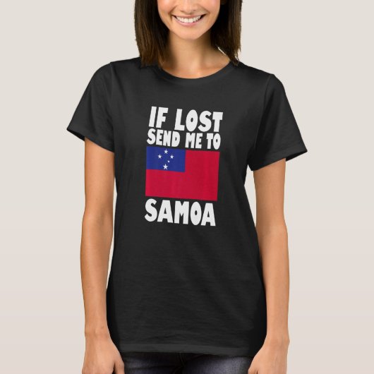 T-shirt Samoa Flag Design  If lost send me to Samoa Premiu (Devant)