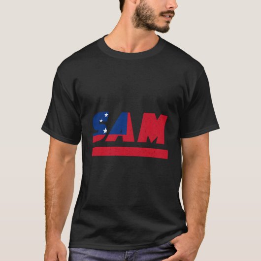 T-shirt Samoa Samoans Avec Drapeau (Devant)
