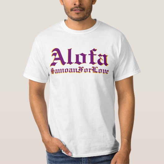 T-shirt Samoan d'Alofa pour l'amour (Devant)