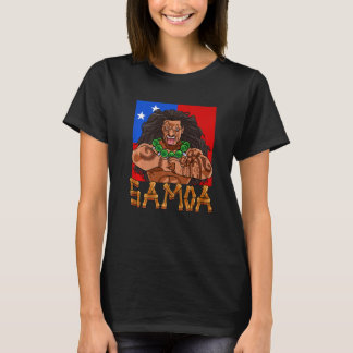 T-shirt Samoan Pride guerrier polynésien Samoa Drapeau Pre