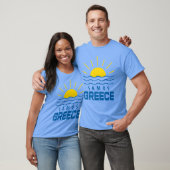 T-shirt Samos Grèce Soleil et bleu marine (Unisexe)