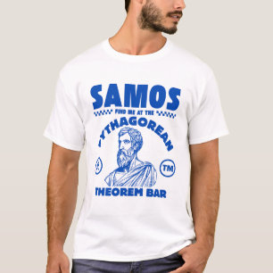 T-shirt Samos : trouvez-moi au bar du théorème de Pythagor