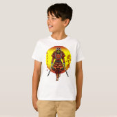 T-shirt Samouraï blindé rétro cool avec 2 Katanas (Devant entier)