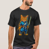 T-Shirt Samouraï Cat – Guerrier Ninja (Devant)