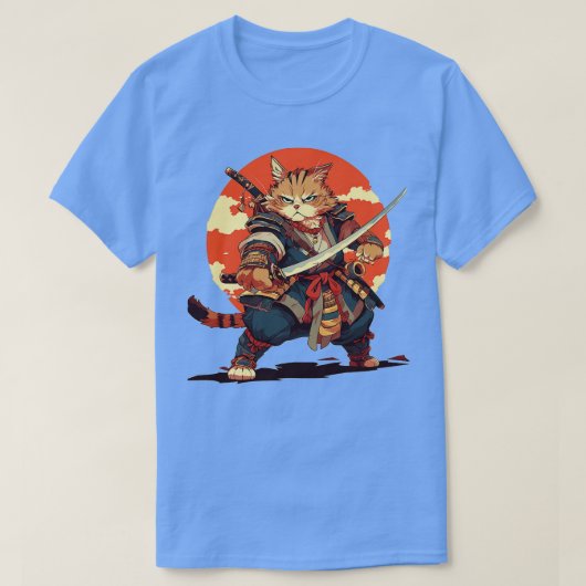 T-shirt samouraï-chat 2 (Design devant)