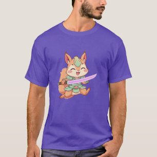 T-shirt Samouraï écureuil kawaii.