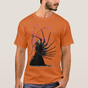 T-shirt Samouraï japonais et fleurs Vintages de cerisier S