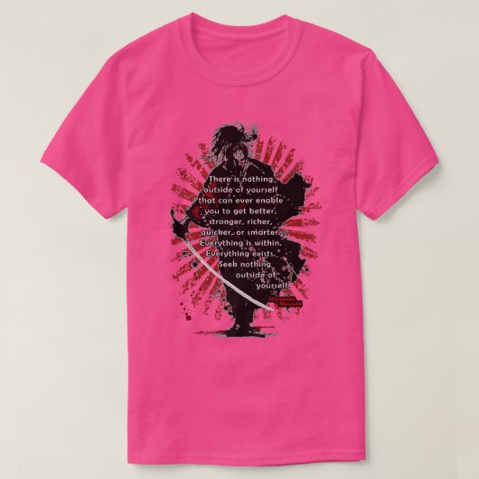T-shirt Samouraï Miyamoto Musashi, Sagesse (2) (Design devant)