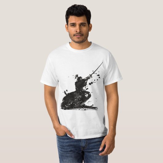 t-shirt samouraï pour hommes  (Devant entier)
