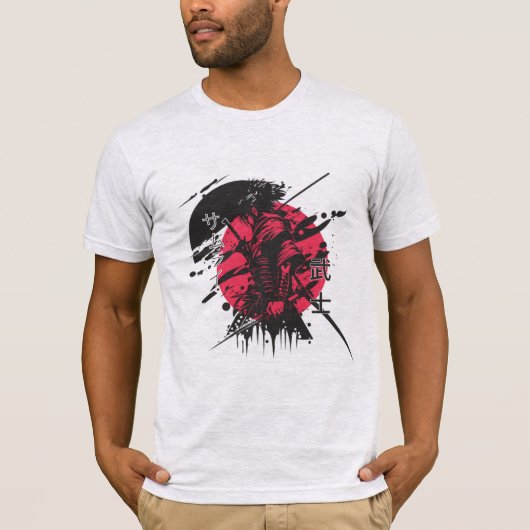 T-shirt samouraï pour hommes (Devant)