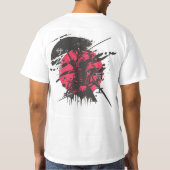 T-shirt samouraï rouge et noir (Dos)