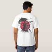 T-shirt samouraï rouge et noir (Dos entier)