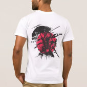 T-shirt samouraï rouge et noir (Dos)