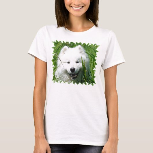 T-shirt Samoyé Dans L'Herbe (Devant)