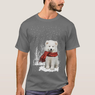 T-shirt Samoyé d'hiver Chiens d'araignée Forêt de neige Ch
