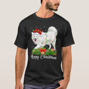 T-shirt Samoyed Amoureux des chiens Correspondant Santa Ha